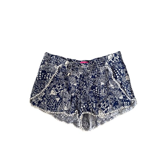 LILLY PULITZER Blue White Nautical Shorts Size Medium - Picture 5 of 7